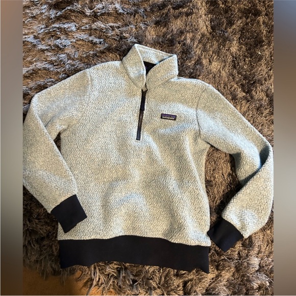 Patagonia Women’s Medium Blue Fleece Quarter Zip Sweater - Picture 5 of 6